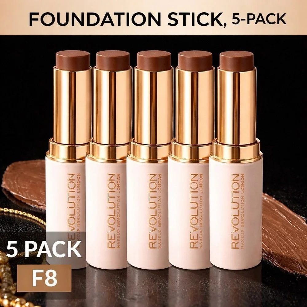 5-Pack, F8 | Makeup Revolution Fast Base Stick Foundation